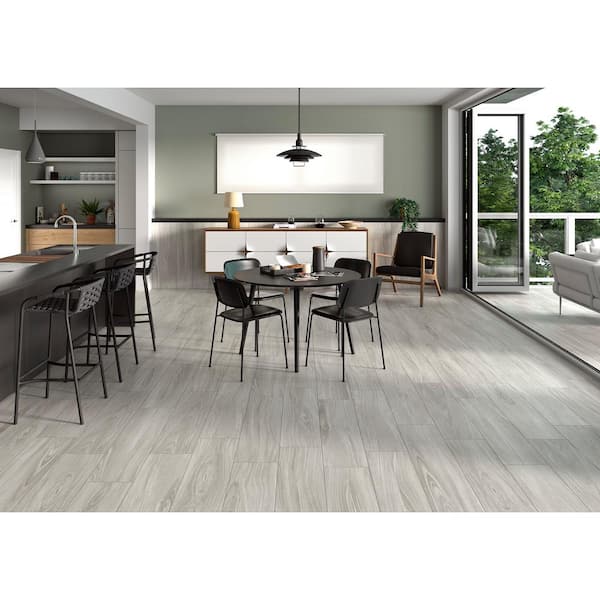 Modena Natural Beige 9 in. x 47 in. Matte Porcelain Floor and Wall Tile (12  sq. ft./Case)