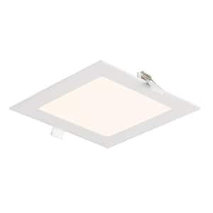 6 in. Square 800 Lumens Selectable CCT Integrated LED Canless Slim Panel Light