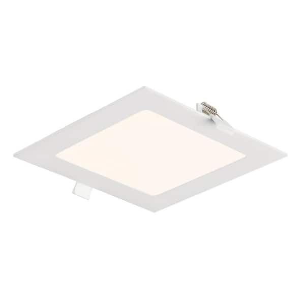 EnviroLite 6 in. Square 800 Lumens Selectable CCT Integrated LED Canless Slim Panel Light