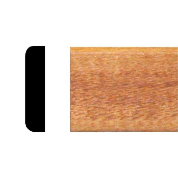 Unbranded 3/8 in. x 1-1/4 in. x 8 ft. Hardwood Stained Cherry Mullion Stop Moulding
