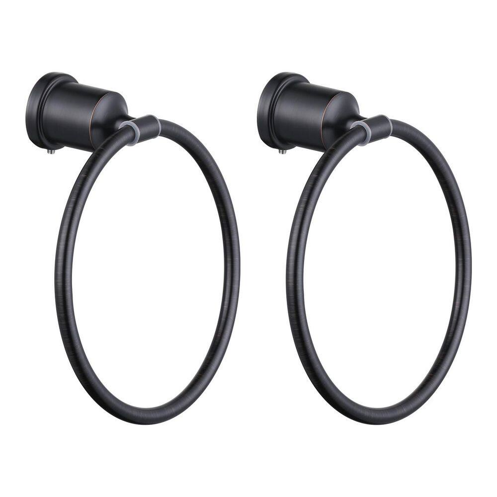 Wall Mounted Stainless Steel Round Towel Ring Hand Towel Holder in Oil Rubbed Bronze（2-Pack） price history on PriceWatchPro