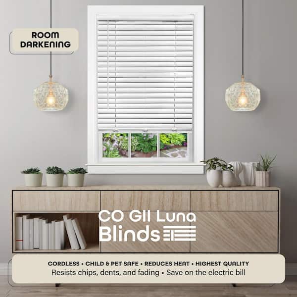 Mini Window Blinds Cordless 1 Slats Black Venetian Vinyl Blind Actual  Size: 30 x 64 (Length)