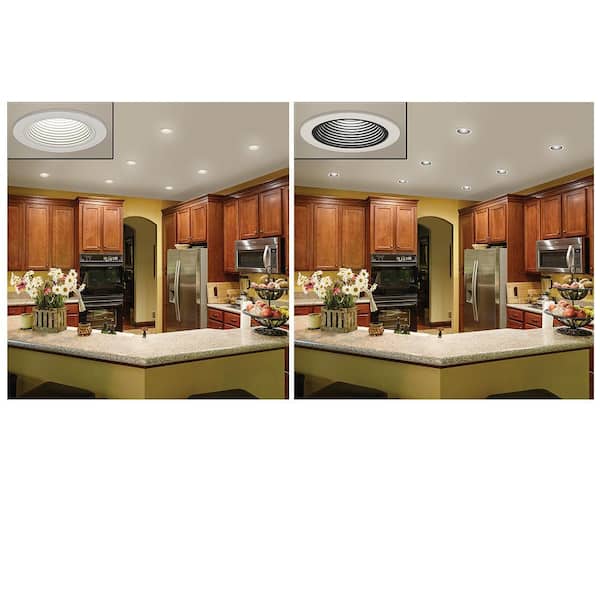 CSE Inc. 6 in. 9-Watt LED Dimmable Downlight Flush Mount 3000K Clear Lens  White Trim Color (1-Pack) 1220-130-31-1 - The Home Depot