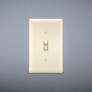 Pass and Seymour 1-Gang 1-Toggle Unbreakable Wall Plate, Light Almond (10-Pack)