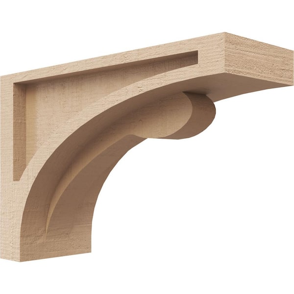 Ekena Millwork 3 in. x 6 in. x 9 in. Series 3 Classic Viola Rough Cedar Woodgrain Timberthane Polyurethane Corbel, Primed Tan