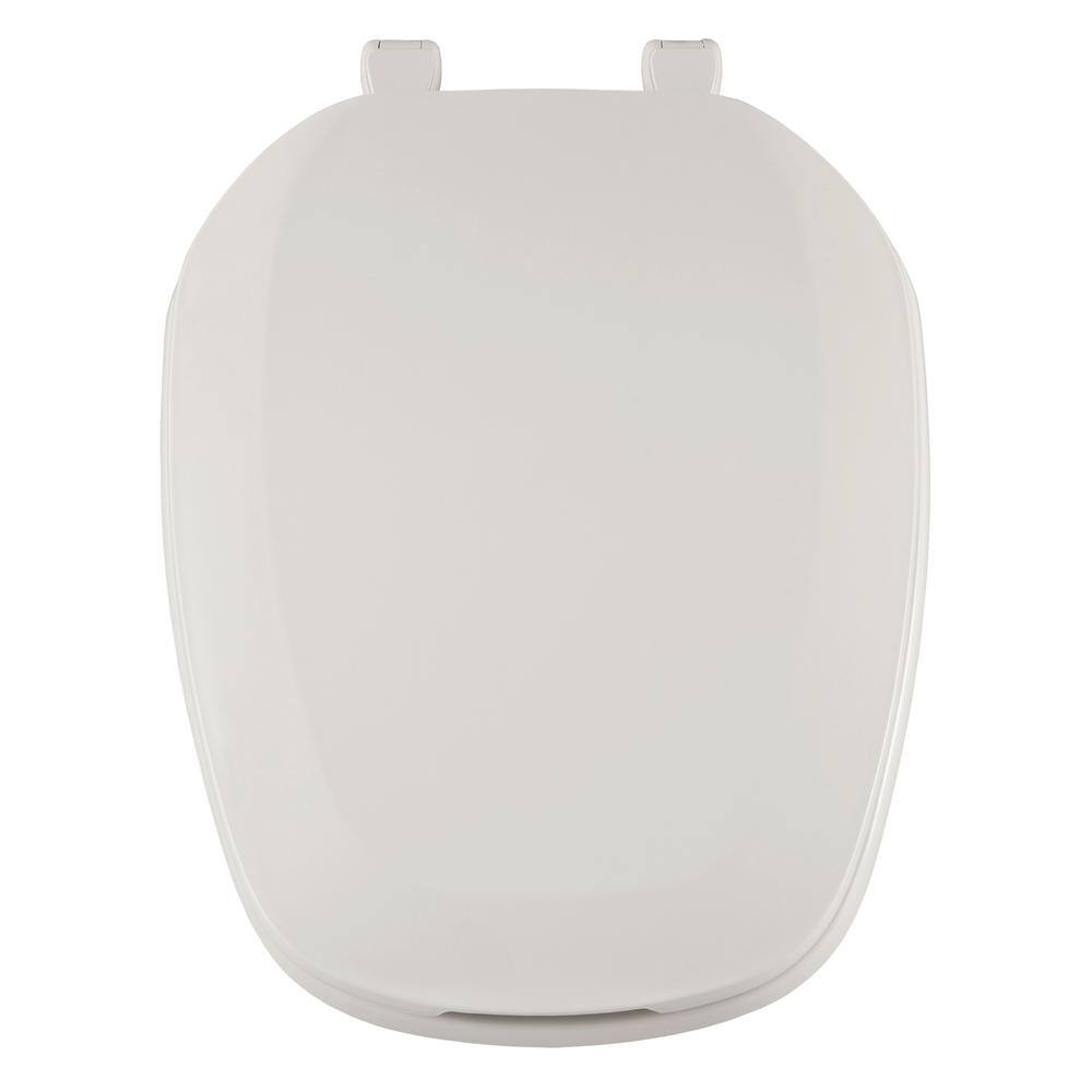CENTOCO Eljer Emblem Elongated Square Closed Front Toilet Seat in WhiteDSEMB601001 The Home