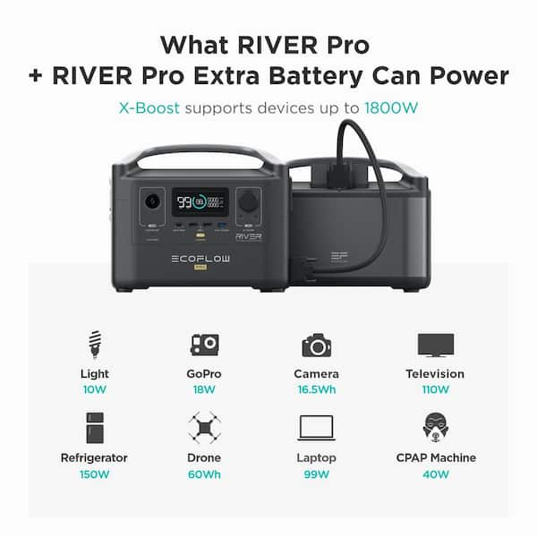 EcoFlow RIVER Pro Extra Battery, 720Wh for Portable Power Station