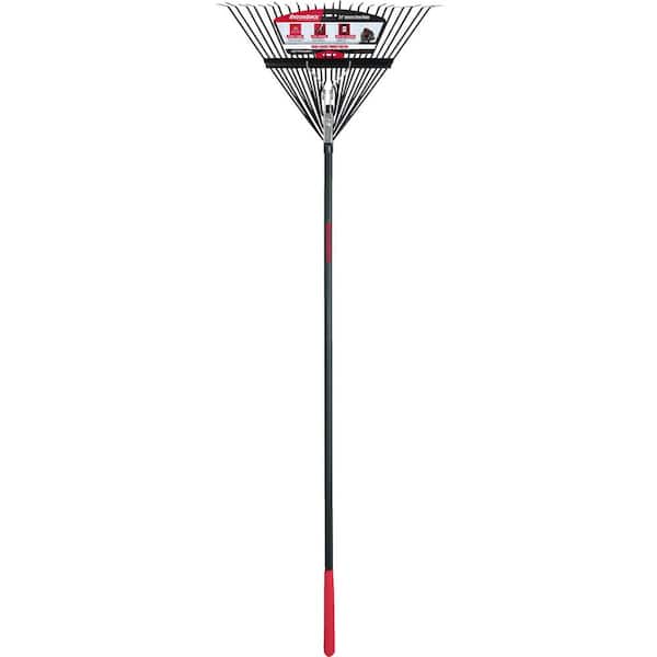 51 in. Fiberglass Handle 24-Tine Steel Rake