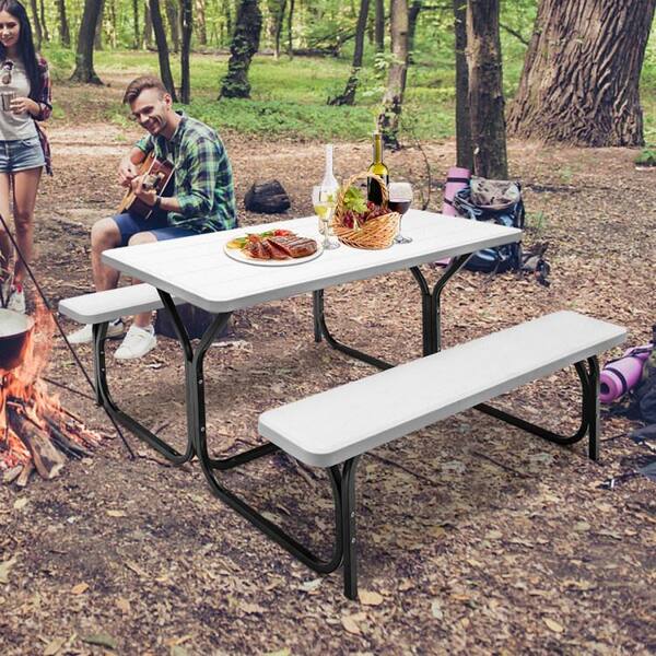 Outdoor high 2025 bench table