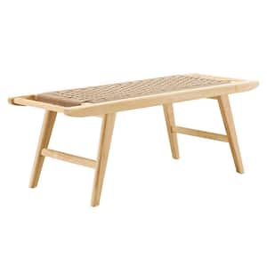 Saorise in Natural Natural Wood Dining Bench 47 in.