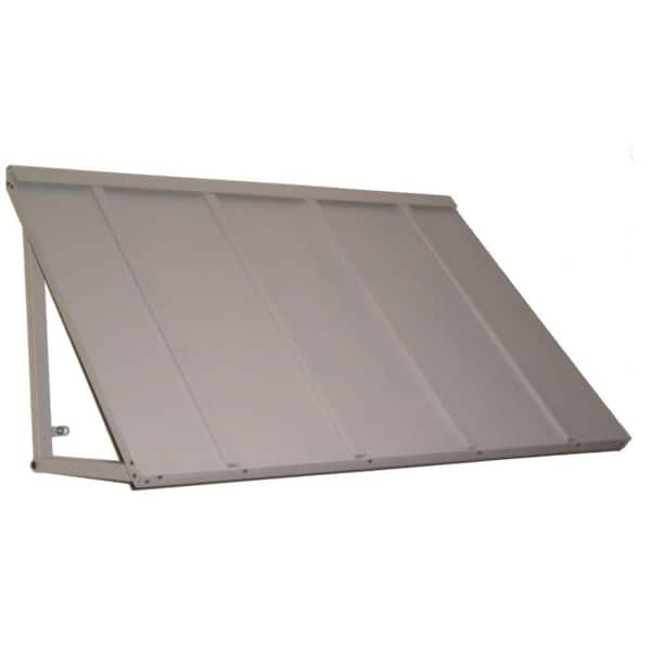 Beauty-Mark 4.6 ft. Houstonian Metal Standing Seam Fixed Awning (56 in. W x 24 in. H x 36 in. D) in Dove Gray