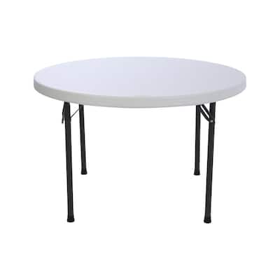 Round Foldable Folding Card Table, Round Plastic Folding Table Home Depot