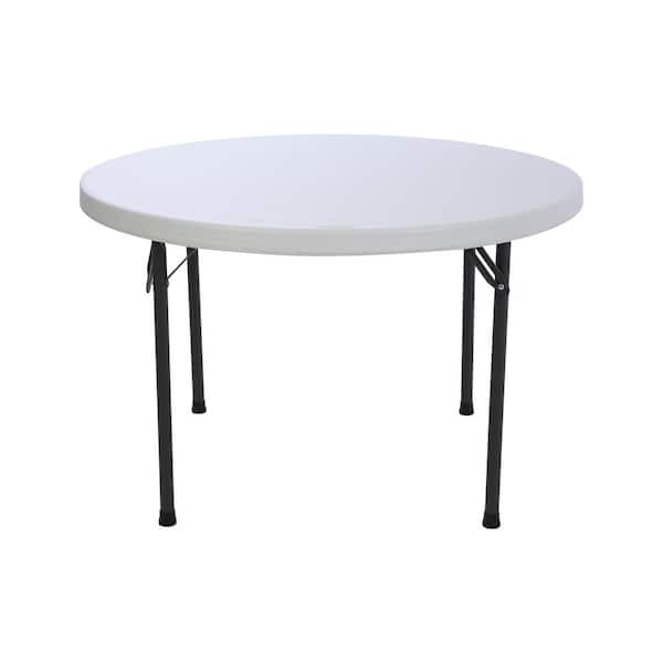Lifetime 46 In White Granite Plastic Round Foldable Folding Card Table 22960 The Home Depot Lifetime 46 In White Granite Plastic, Round Folding Card Tables
