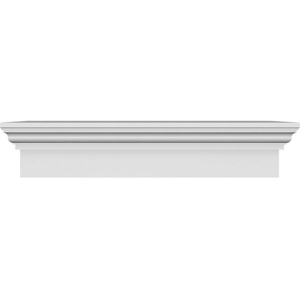 Ekena Millwork 1 in. x 124 in. x 9 in. Polyurethane Crosshead Moulding