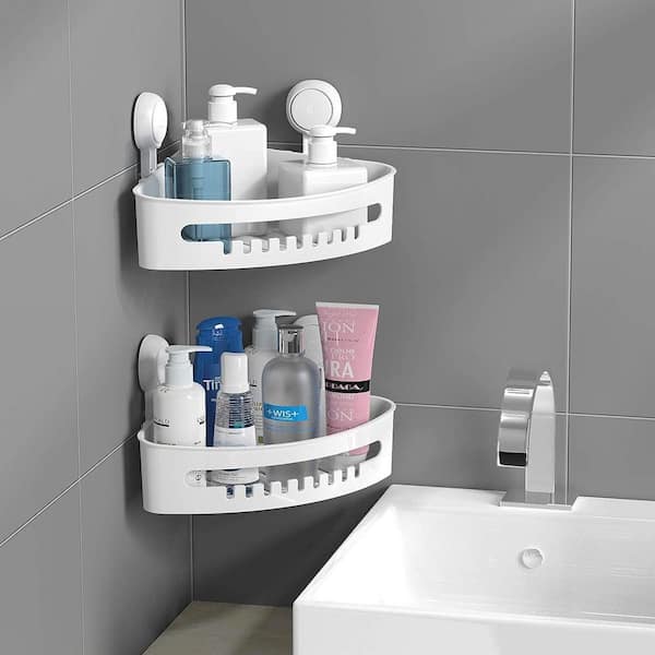 Dyiom Shower Caddy Adhesive Bathroom Shelf Wall Mounted, in Black 4-Pack  B0CB9TXQ8J - The Home Depot