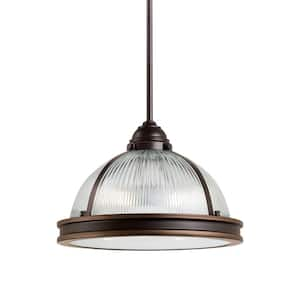 Pratt Street Prismatic 2-Light Autumn Bronze Pendant with LED Bulb