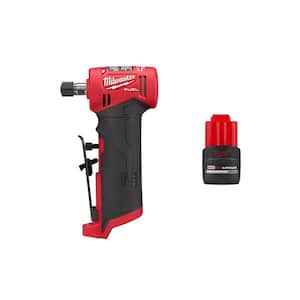 M12 FUEL 12V Lithium-Ion Brushless Cordless 1/4 in. Right Angle Die Grinder w/CP High Output 2.5 Ah Battery Pack