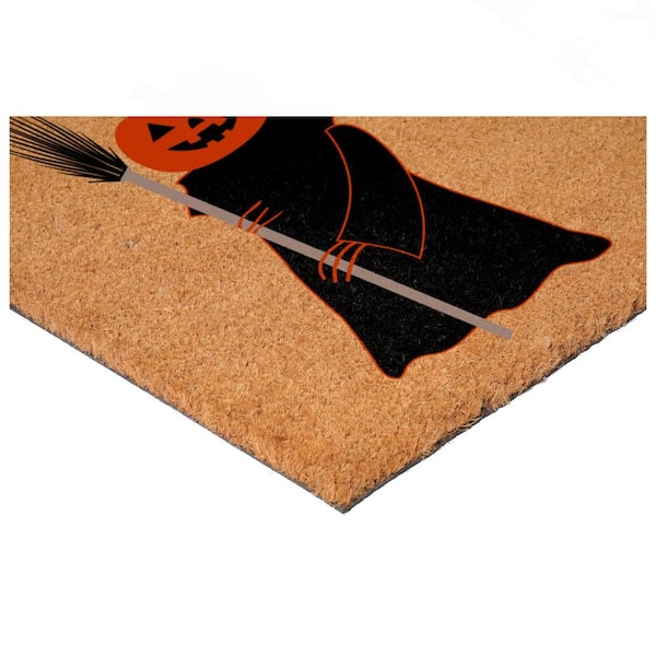 Scary Pumpkin Enter If You Dare 24 in. x 36 in. Multicolored Indoor/Outdoor Doormat