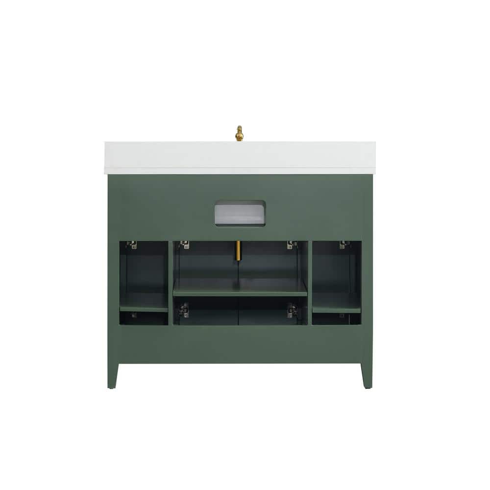 Evergreen 42'' Freestanding Single Bathroom Vanity with Ceramic Sink