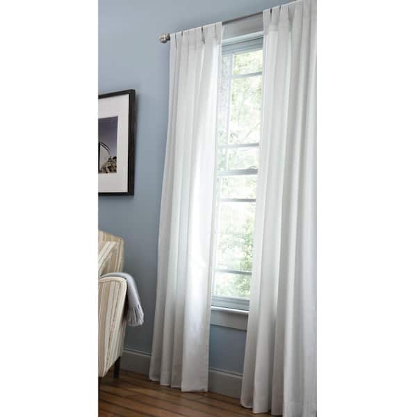 Home Decorators Collection White Solid Grommet Room Darkening Curtain - 42 in. W x 84 in. L