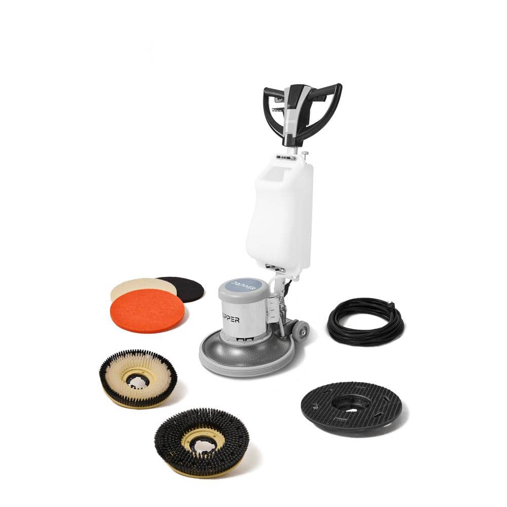 Commercial Corded Carpet Hard Floor Buffer Cleaner 17 in. Machine Grey with