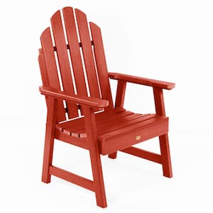 Classic Westport Garden Rustic Red Stationary Plastic Outdoor Lounge Chair