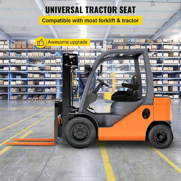 Universal Forklift Seat with Adjustable Back, for Tractor,Excavator Skid Loader Backhoe Dozer JOYDING