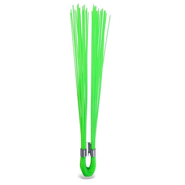 6 in x 0.5 ft Stake Whisker Markers, Green, 500 EA