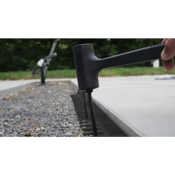 Technoflex Flexi-Pro 48 in. x 2.25 in. x 1.75 in. Black PVC Paver Edging - 96 ft. (24-Pieces of 48 in) Pro Grade with 96-Spikes