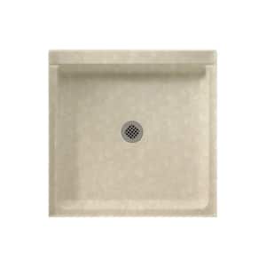 Swanstone 42 in. L x 36 in. W Alcove Shower Pan Base with Center Drain in Cloud Bone