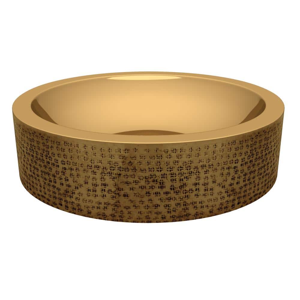 Balor 16 in. Handmade Vessel Sink in Polished Brass