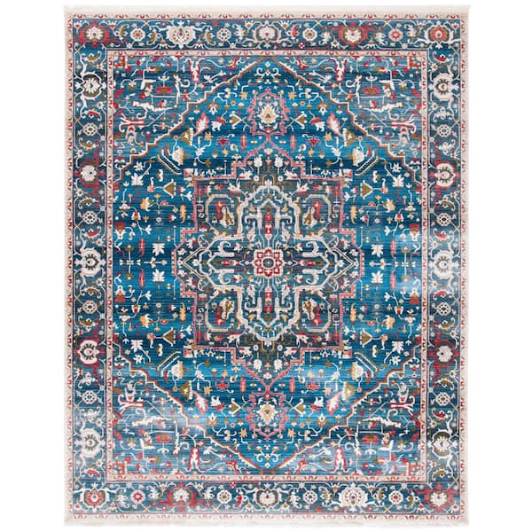 SAFAVIEH Vintage Persian Blue/Ivory 8 ft. x 10 ft. Oriental Area Rug