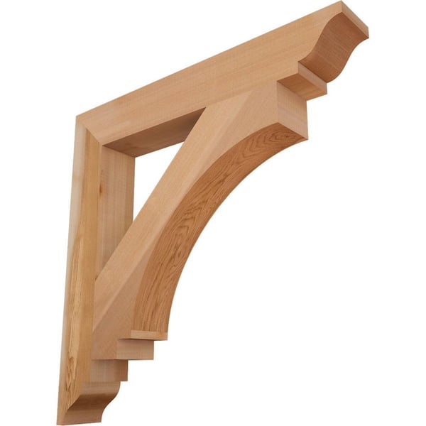 Ekena Millwork 3.5 in. x 24 in. x 24 in. Western Red Cedar Imperial Traditional Smooth Bracket