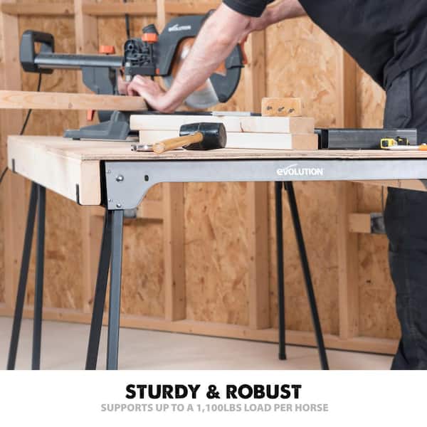 Metal Folding Sawhorse 