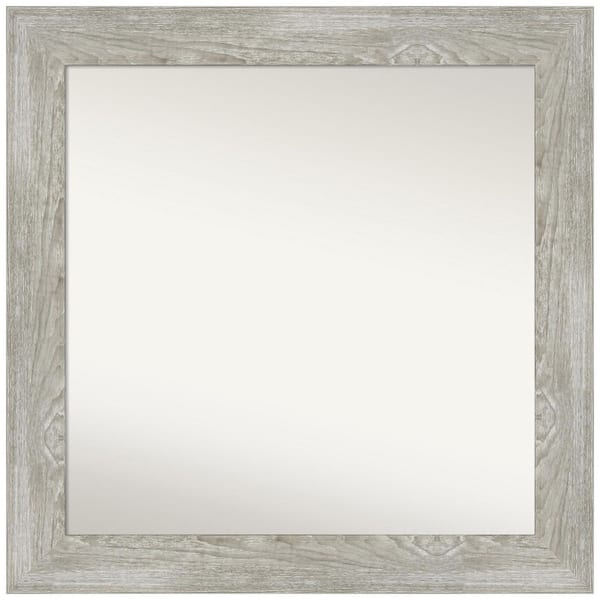 Amanti Art Dove Greywash 32 in. W x 32 in. H Non-Beveled Bathroom Wall Mirror in Gray