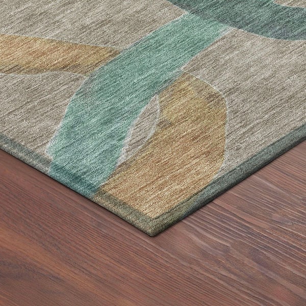 Chantille Machine Washable Indoor/Outdoor Abstract ACN2394 Taupe 5 ft. x 7 ft. 6 in. Area Rug