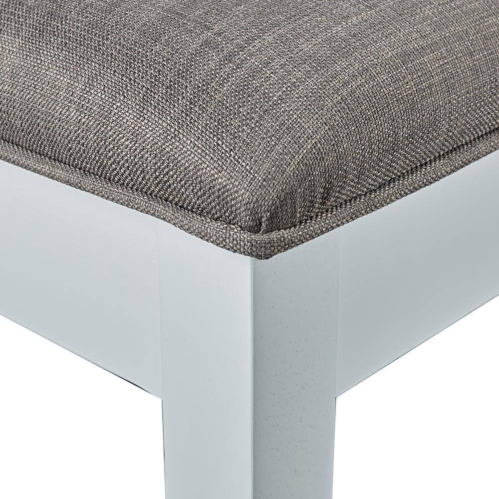 Rustic Taupe and Vanilla White 6-Piece Dining Set with Storage Bench