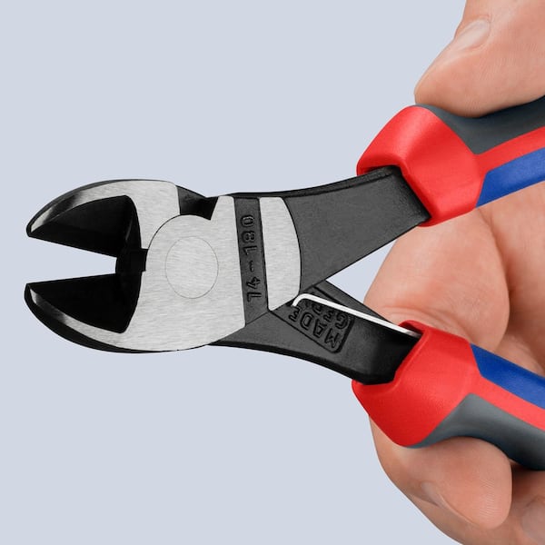 KNIPEX 7-1/4 in. High Leverage Diagonal Cutters with Comfort Grip