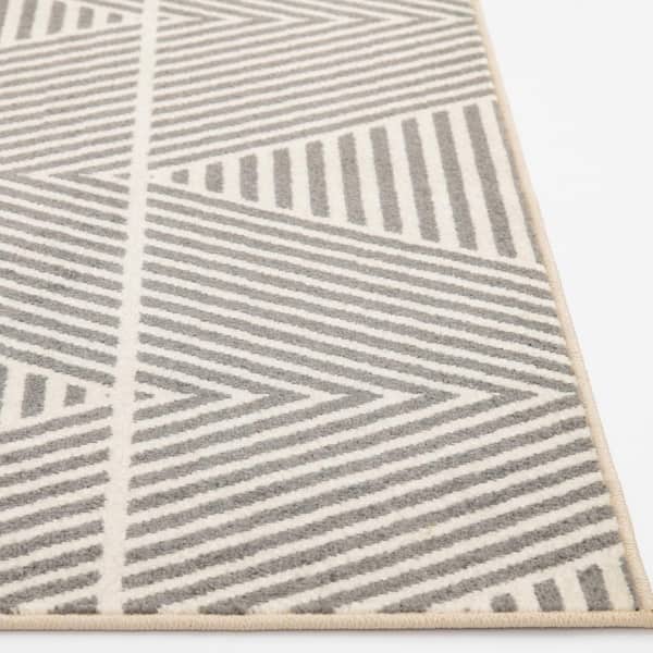Tecopa Symenia Gray 9 ft. 10 in. x 12 ft. 10 in. Geometric Polypropylene Indoor/Outdoor Area Rug