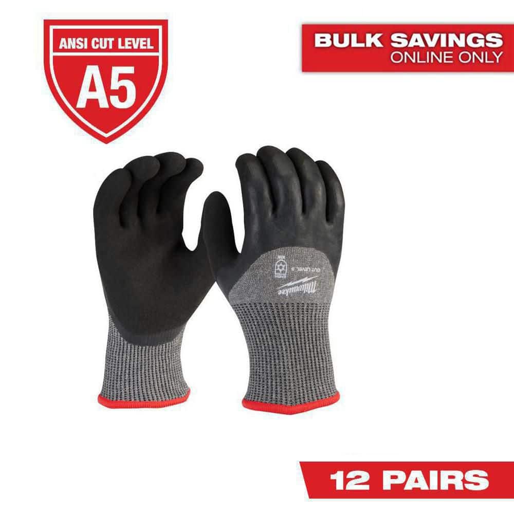 Small Red Latex Level 5 Cut Resistant Insulated Winter Dipped Work Gloves (12-Pack) price history on PriceWatchPro