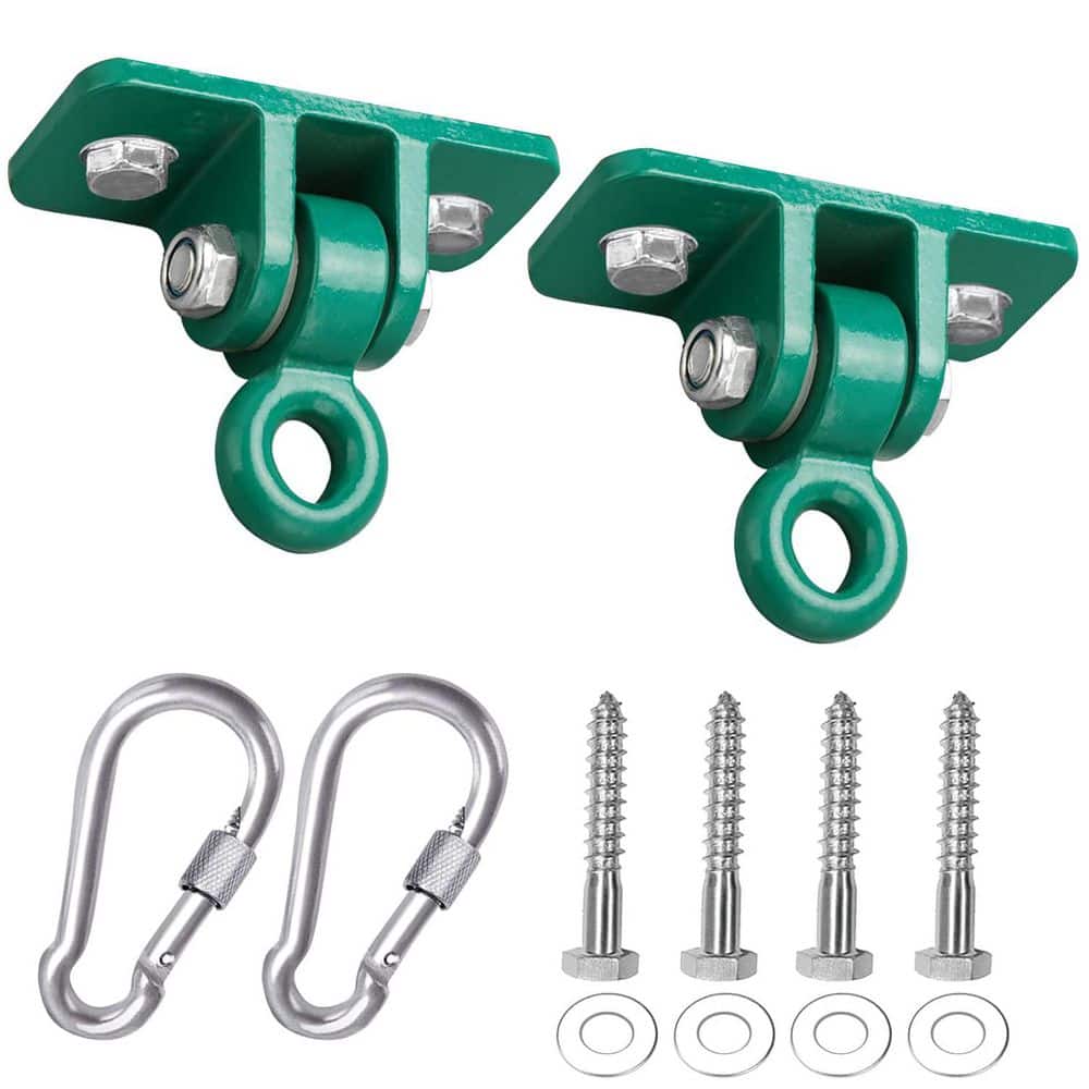 2400 lbs. Capacity Heavy Duty Swing Hangers for Wooden Sets Playground Porch Indoor Outdoor w/ Snap Hooks Green (2-Pack) price history on PriceWatchPro