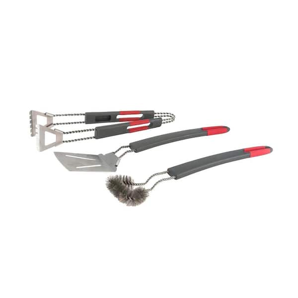 Charcoal Companion Comfort Grip 3-Piece BBQ Grill Tool Set