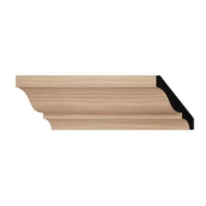 WM49 2.09 in. D x 3 in. W x 6 in. L Wood (Red Oak) Crown Moulding Sample