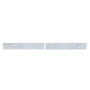 61 in. W Natural Carrara Marble Vanity Backsplash