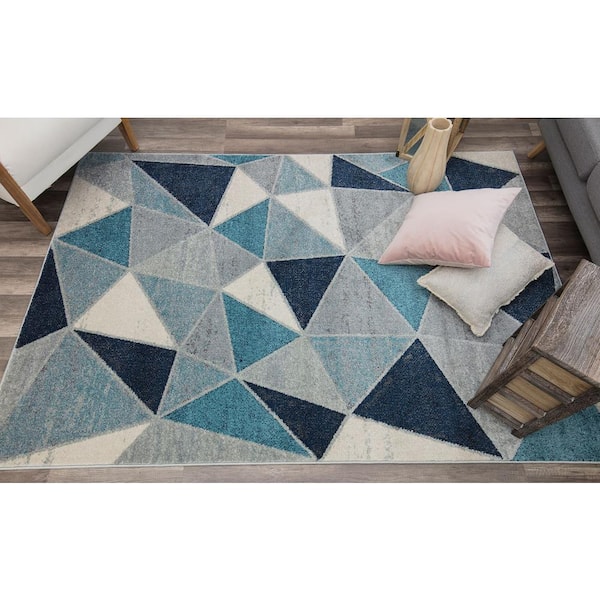 Kaia Indigo Blue 8 ft. x 10 ft. Area Rug