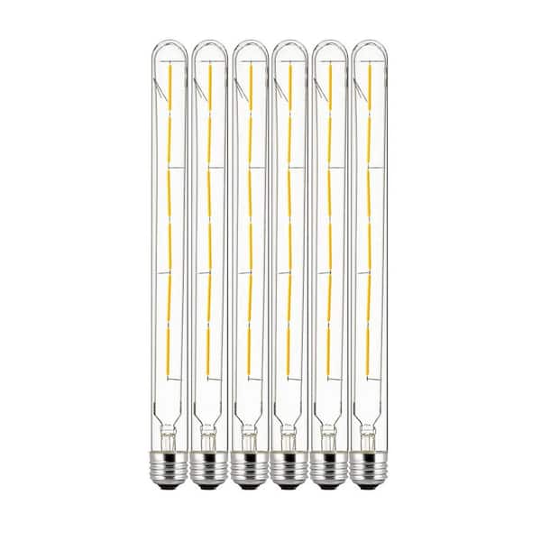Sunlite 40-Watt Equivalent 11.8 in. Linear T8 Medium E26 Base LED Tube Light Bulb Dimmable UL Listed, Warm White 2700K (6-Pack)