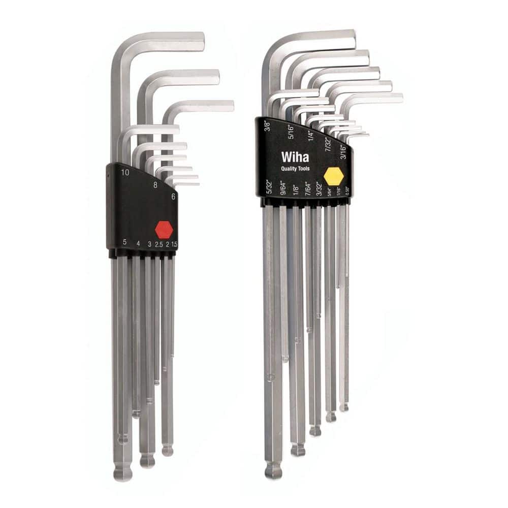 Wiha Ball End Hex L-Key Set - Inch - Metric (22-Piece) 66993 - The