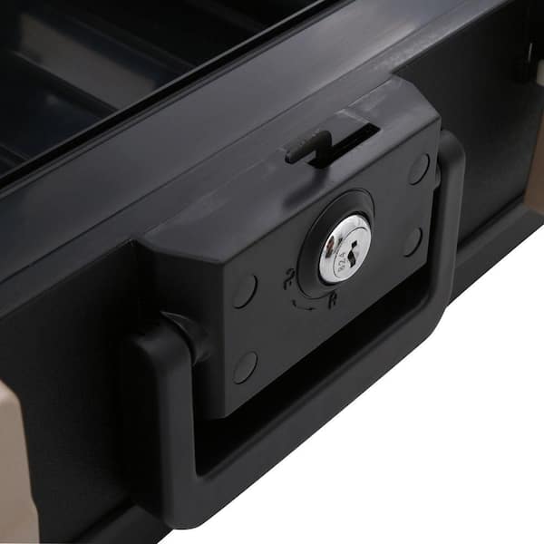 0.39 cu. ft. Molded Fire Resistant and Waterproof Legal Document Storage Chest with Key and Double Latch Lock 0.39 cu. ft. Molded Fire Resistant and Waterproof Legal Document Storage Chest with Key and Double Latch Lock