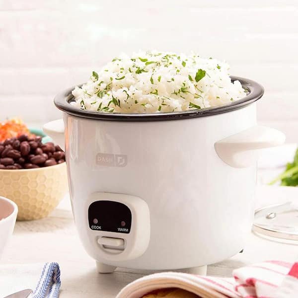 Dash Mini 16-oz. 2-Cup Rice Cooker in White with Keep Warm Setting