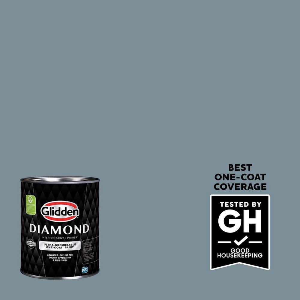 Glidden Diamond 1 qt. PPG1153-5 Chalky Blue Semi-Gloss Interior